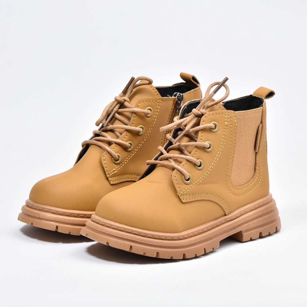 Bottes coordonnantes à lacets Marron Enfants 