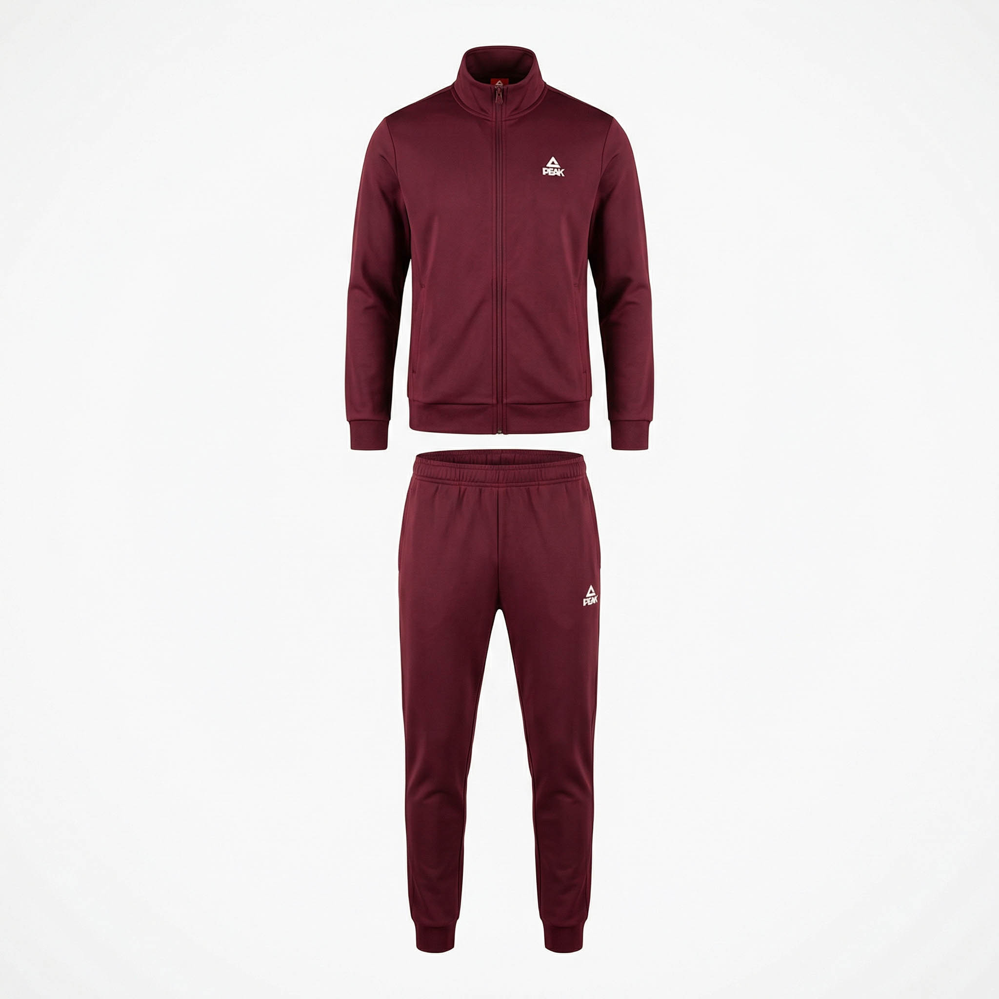 PEAK Knitted Tracksuit-Burgundy