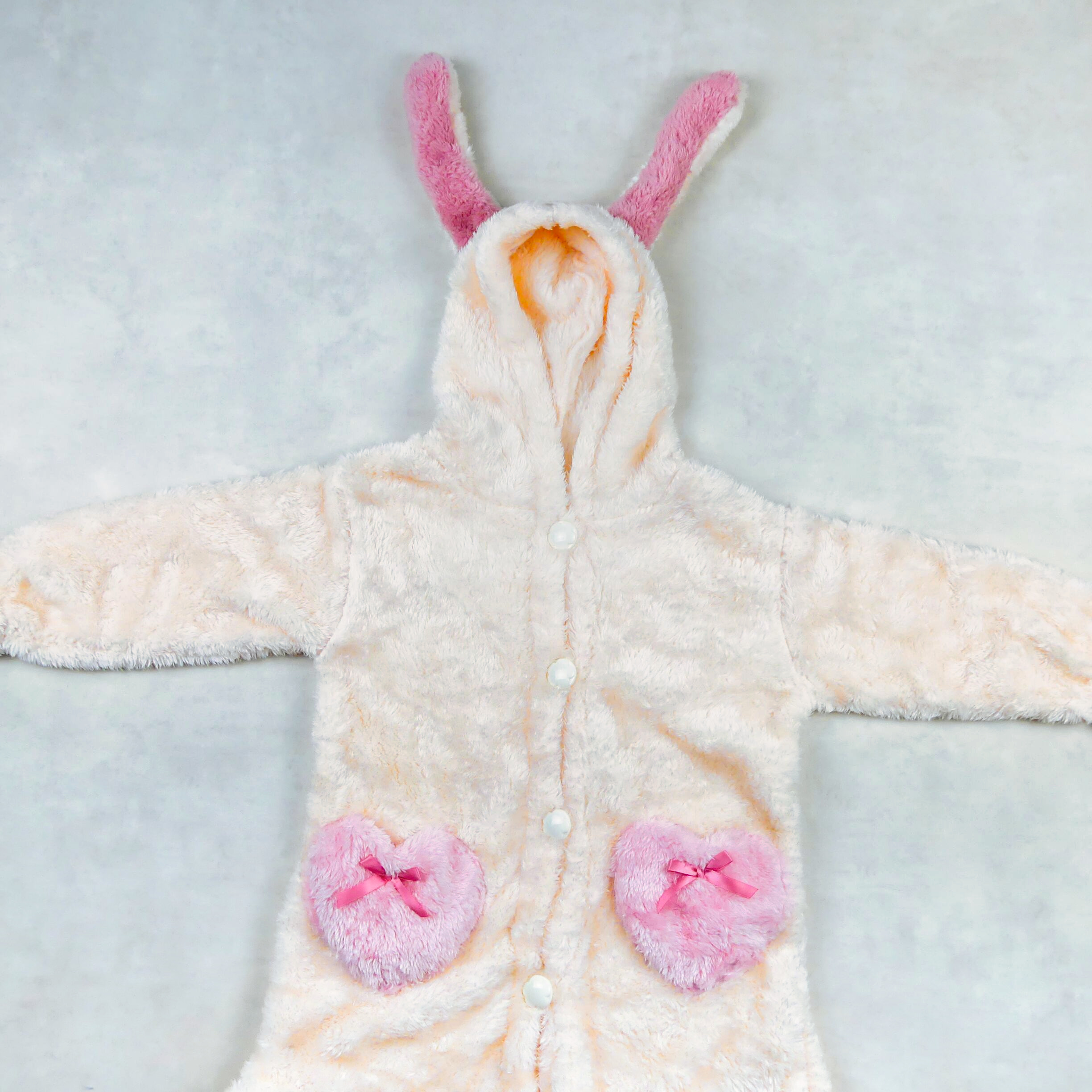 robe de chambre fourrure rose -lapin-