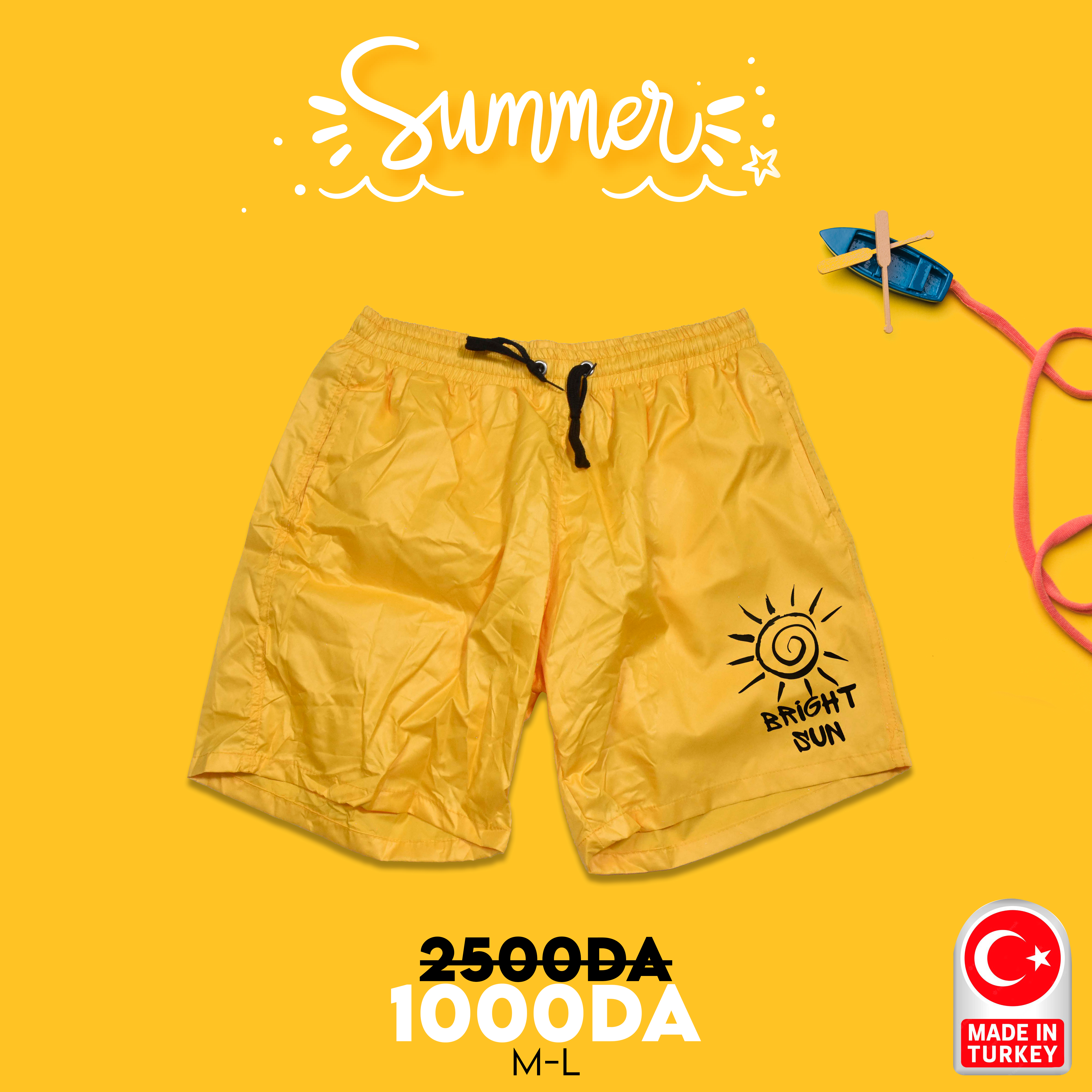 SHORT JAUNE BRIGHT SUN 