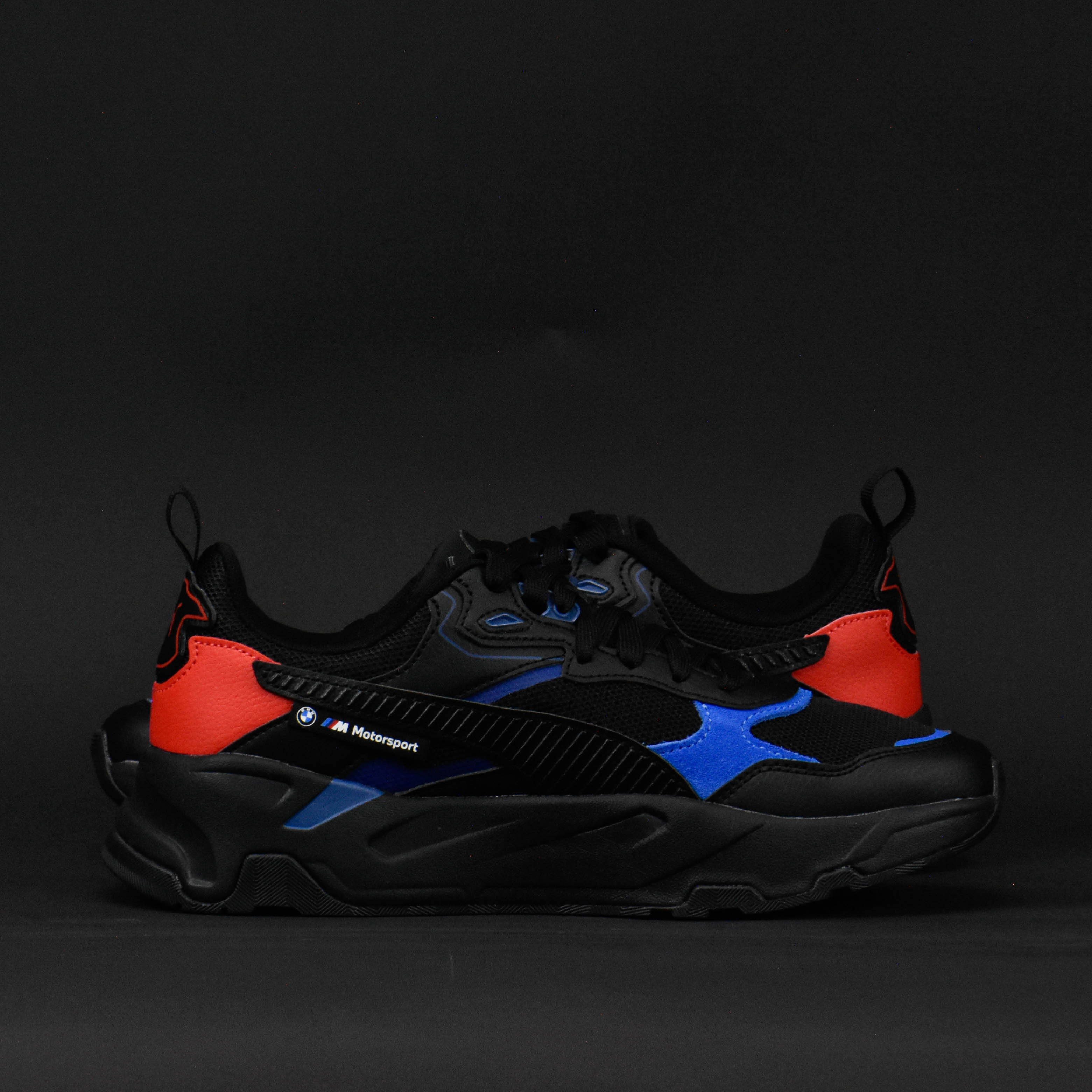 PUMA BMW MMS TRINITY  BLACK PRO-BLUE POP RED