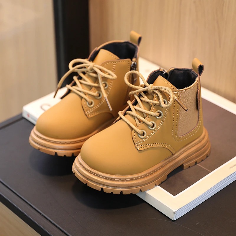 Bottes coordonnantes à lacets Marron Enfants 