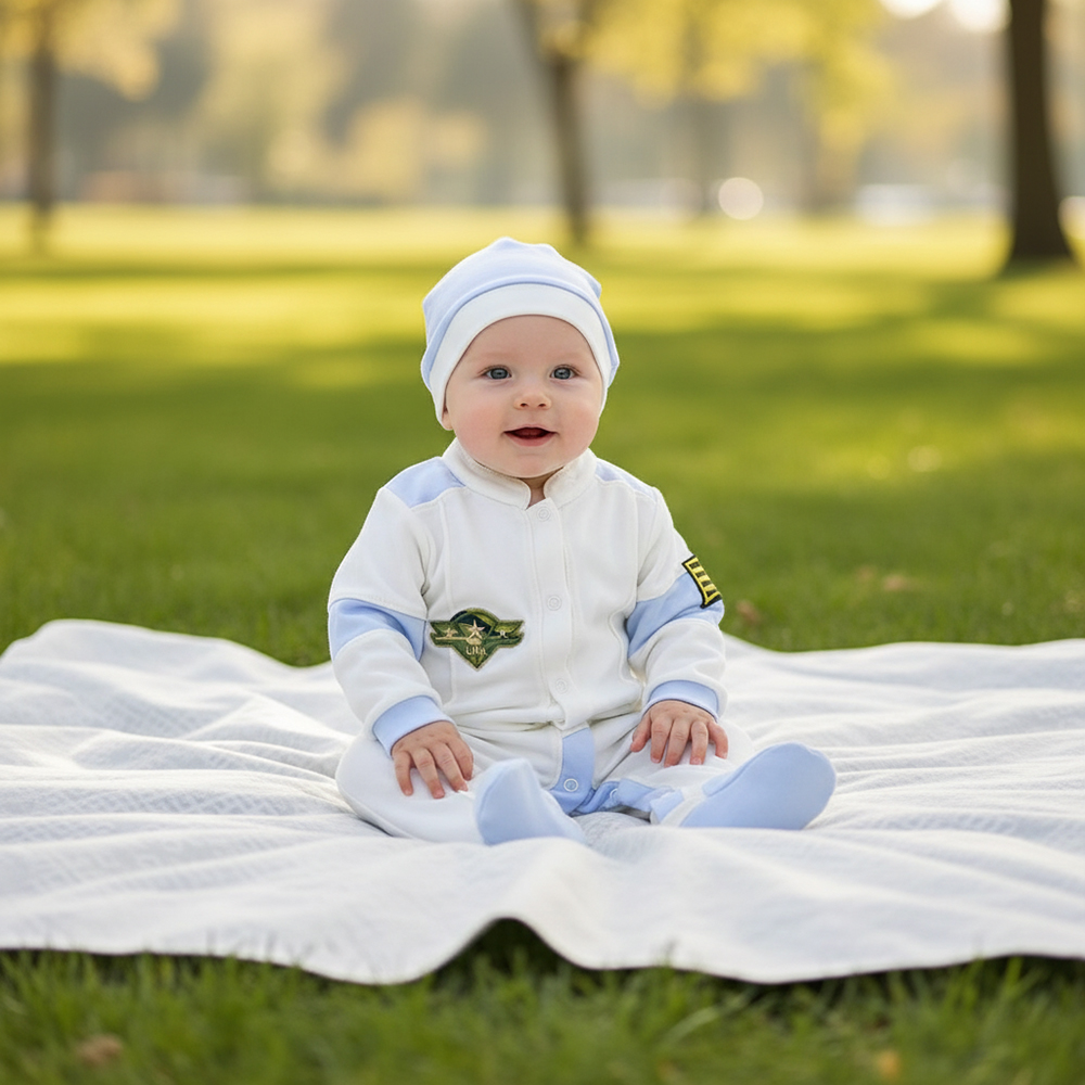 BABY PILLOT BLANC BLEUE A