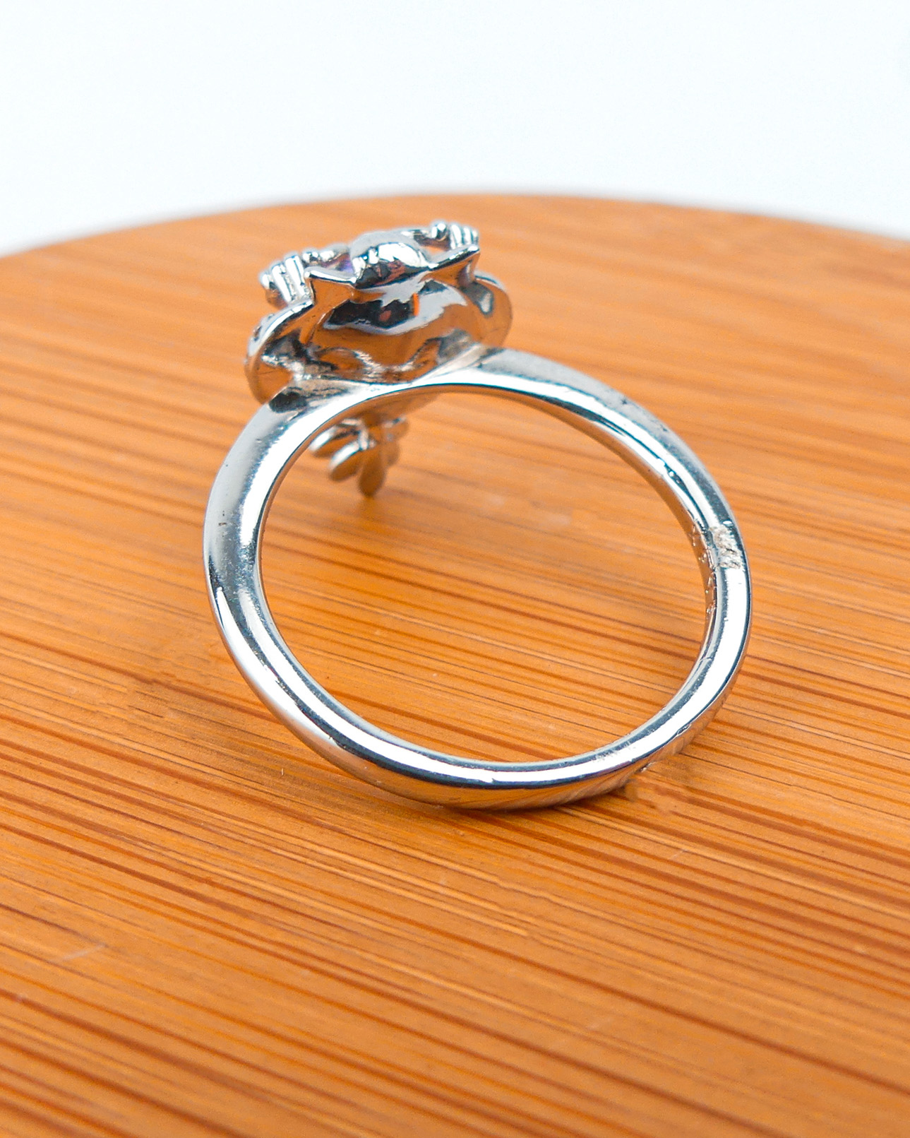  Bague pierre hibou Blue reflé