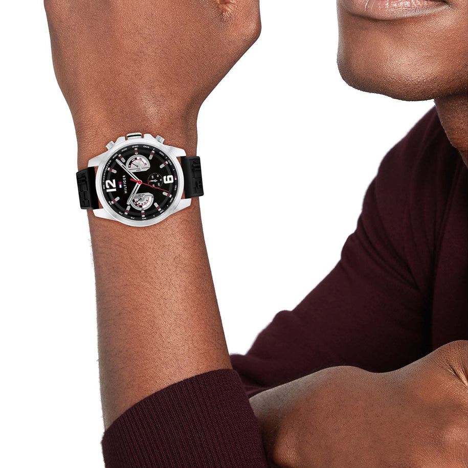 Montre Tommy Hilfiger Black Silicone Multi-function
