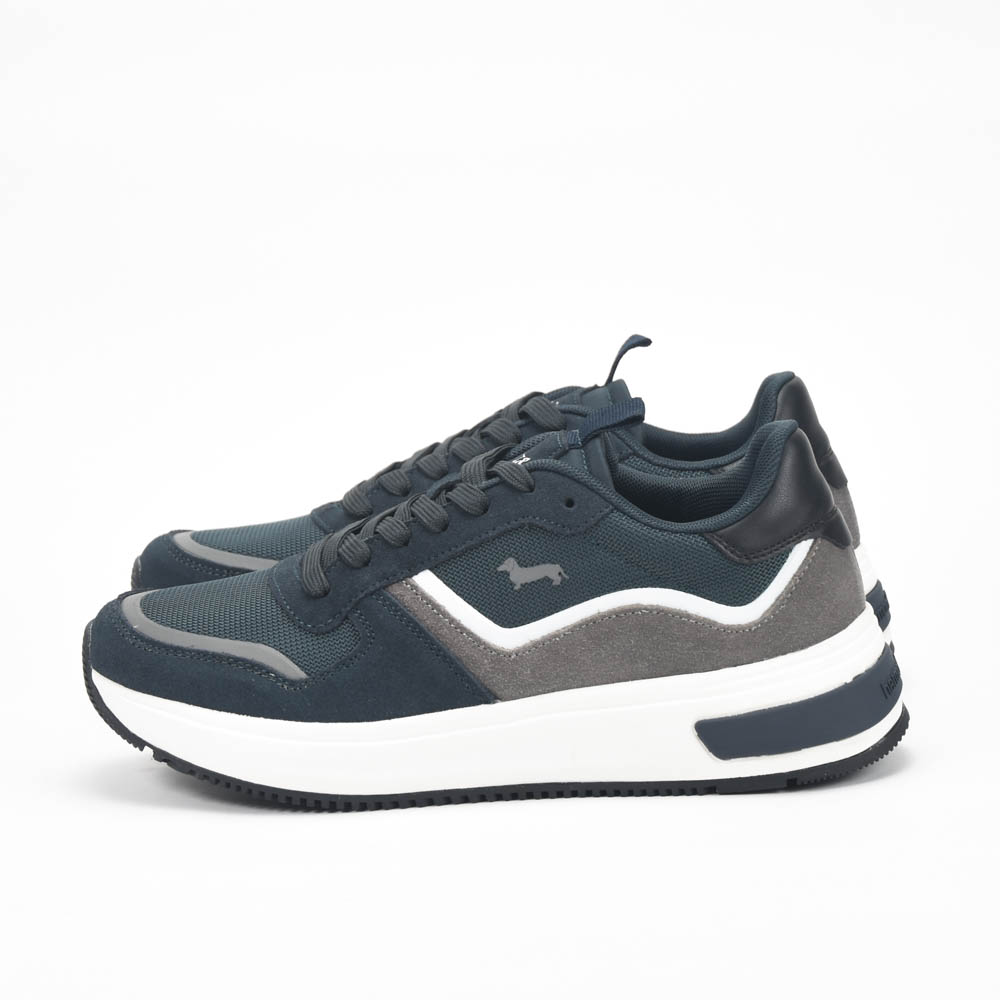 Harmont and Blaine Suede and Fabric Sneakers