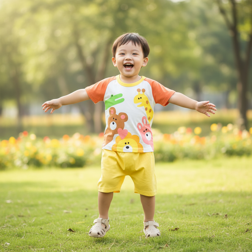 ENSEMBLE multicolore MOTIF- ANIMAUX -