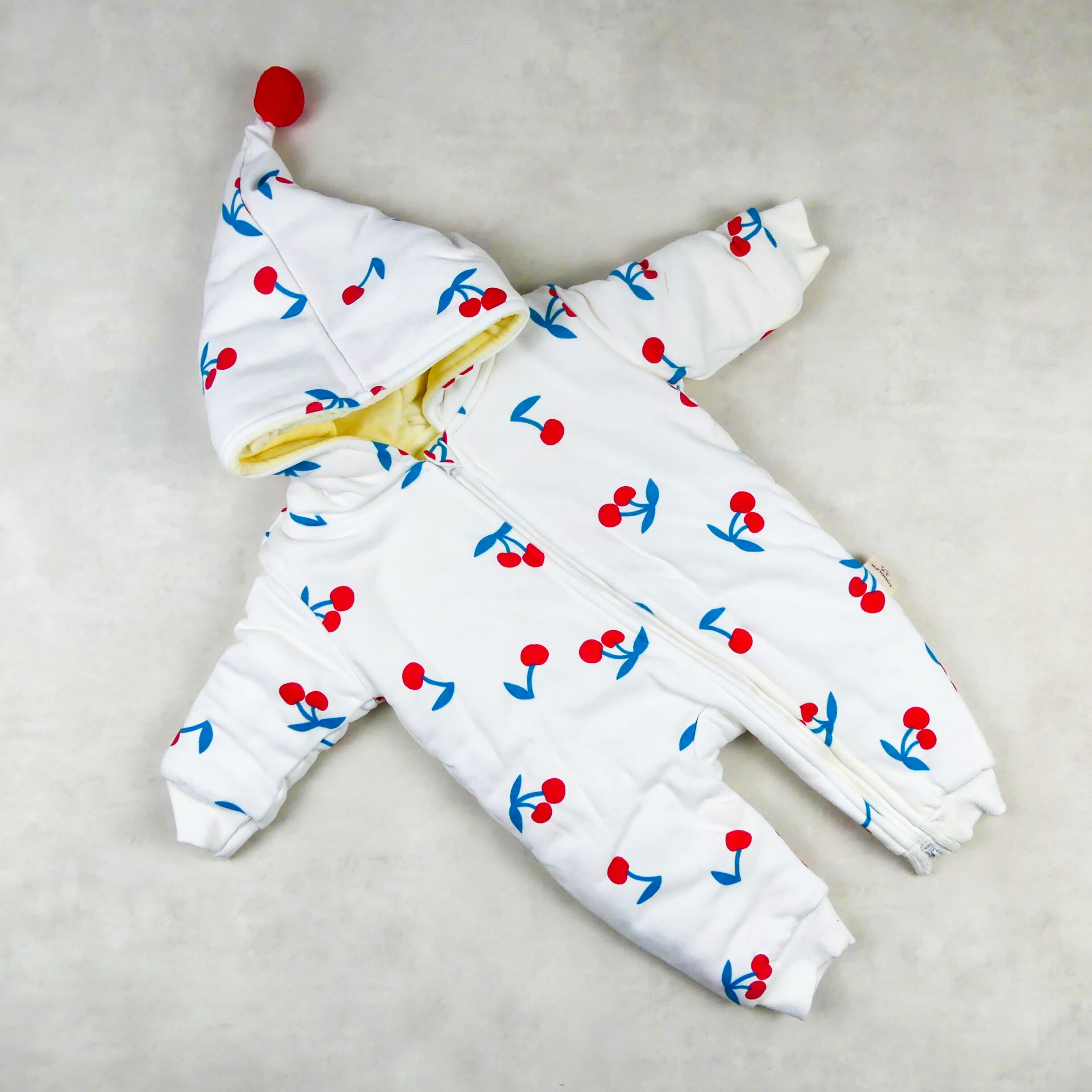 grenouillère BLANCHE CERISE 