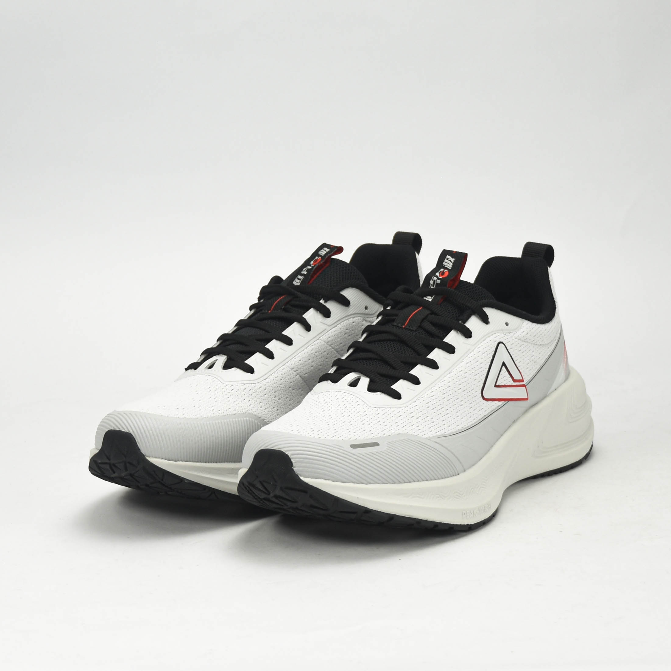 PEAK CUSHION RUNNING SHOES-LT.GREY/BLACK