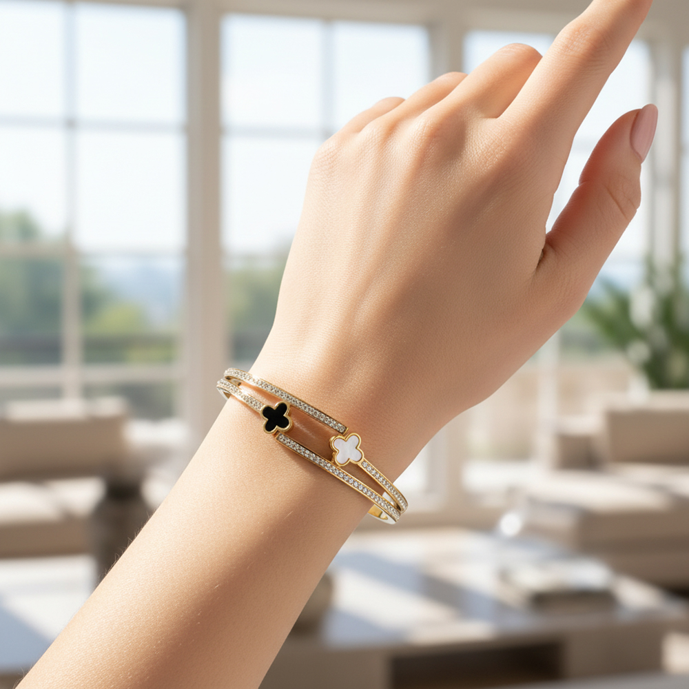 BRACELET TRÈFLES JUMEAUX