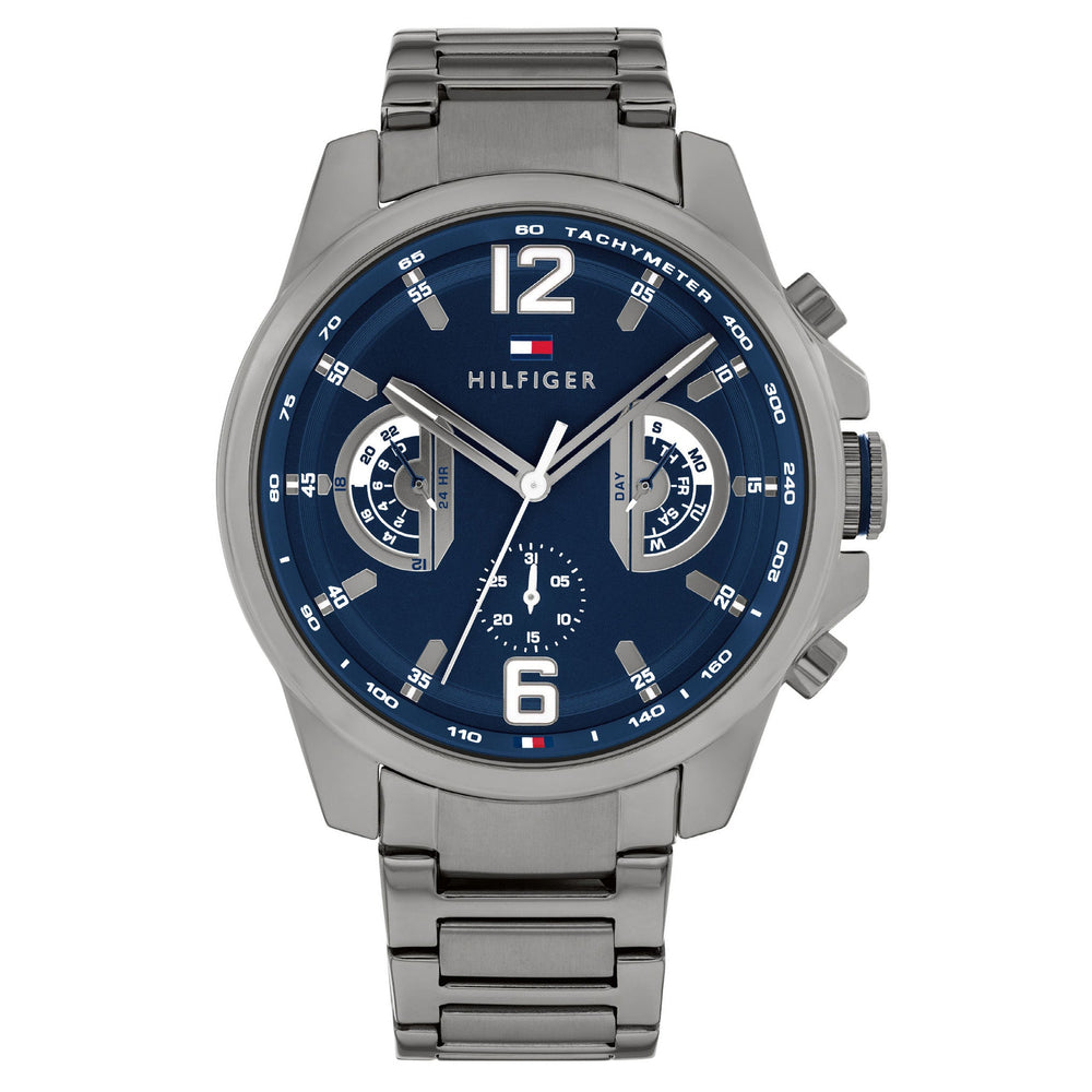 Montre Tommy Hilfiger Grey Steel Navy Dial Multi-function