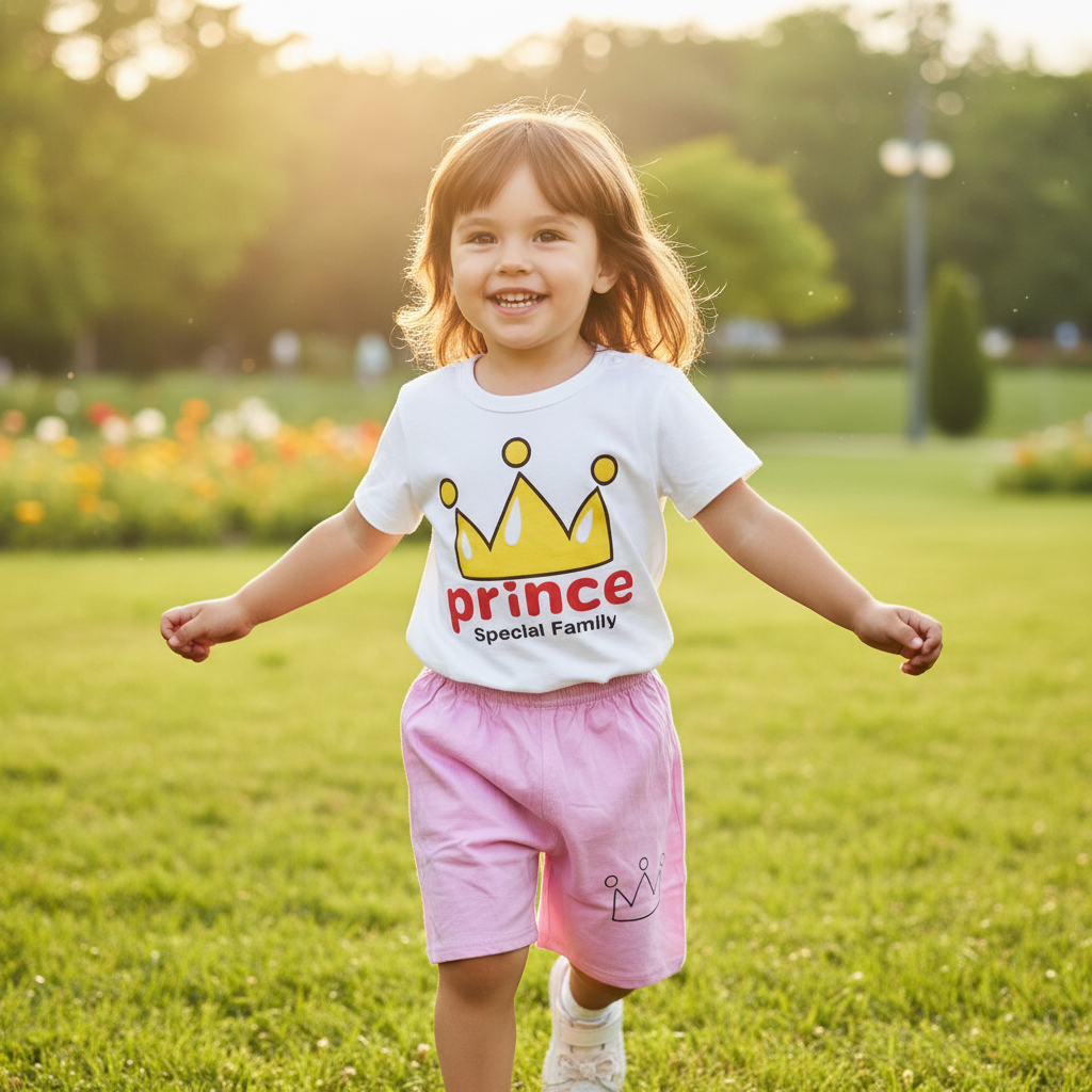 ENSEMBLE BLANC MOTIF PRINCE 