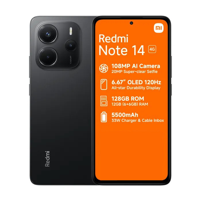 REDMI NOTE 14 6/128GB Midnight Black