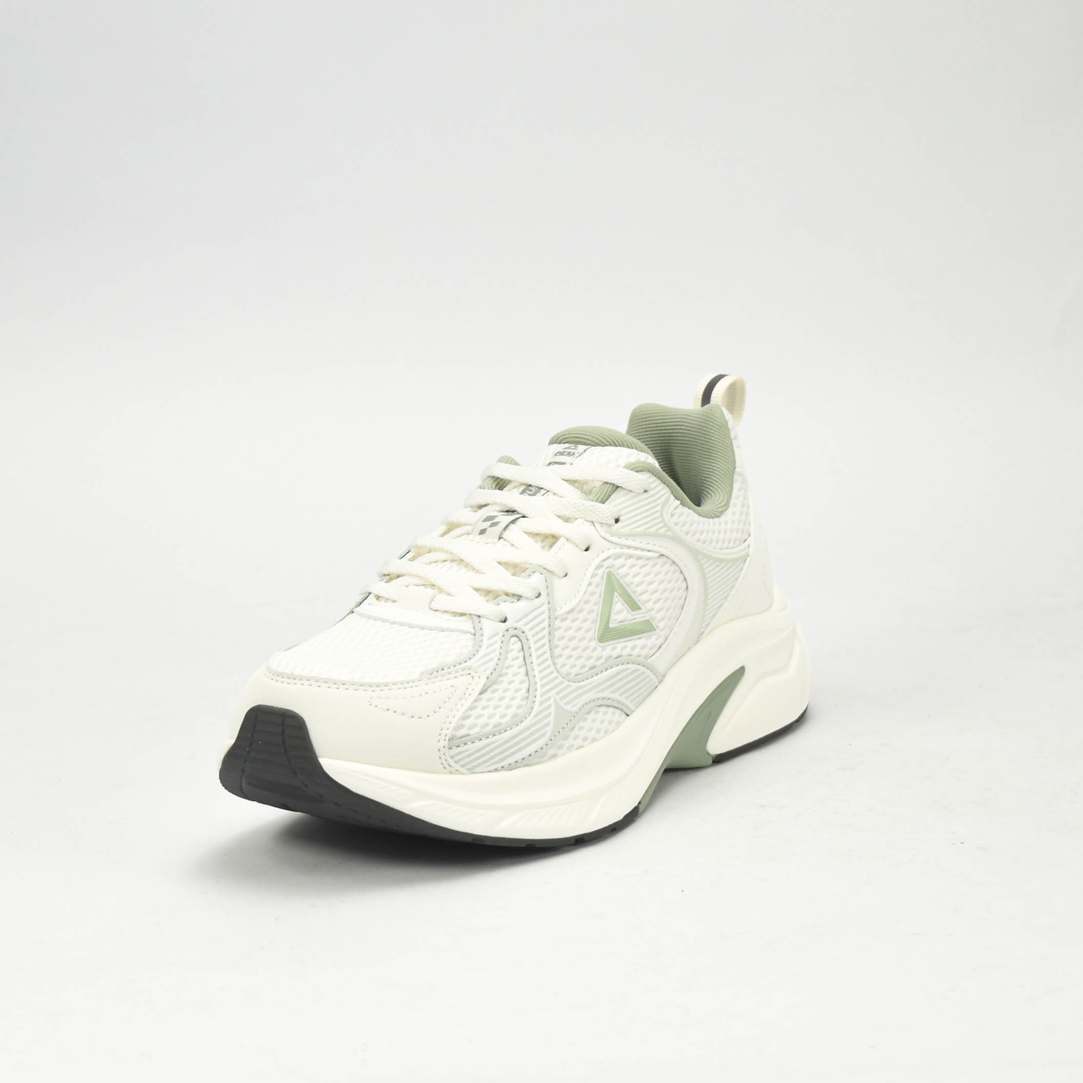 PEAK TRAINING RUNNING SHOES-WHITE/GREEN