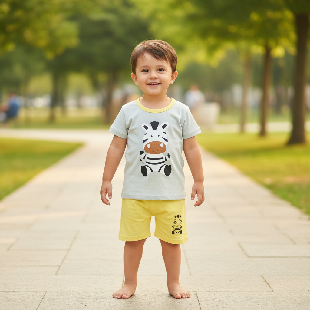 ENSEMBLE GRIS AVEC LE JAUN MOTIF zébre 