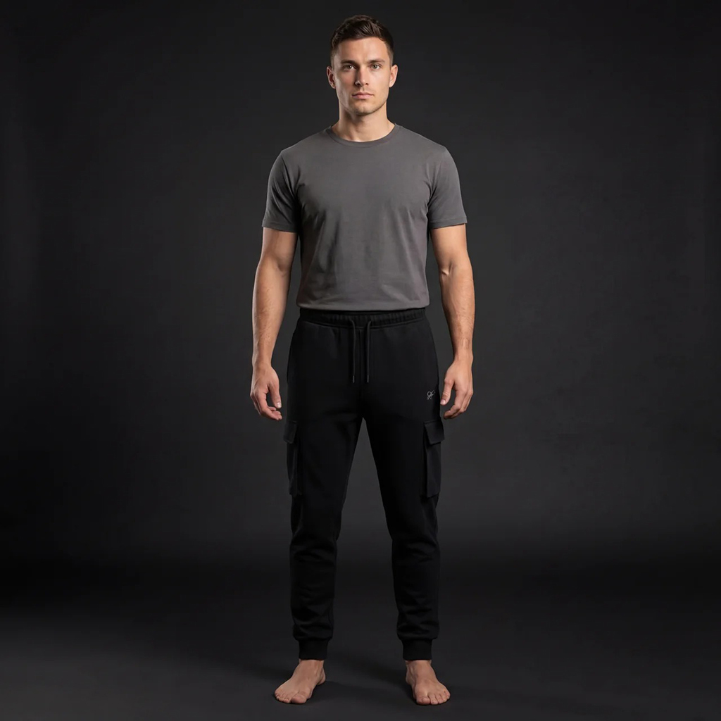 DEPART JOGGING CARGO SLIM HOMME NOIR