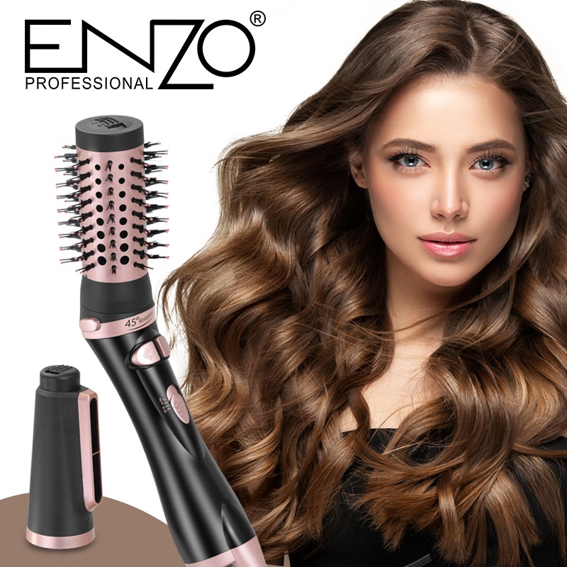 Brosse Sèche-Cheveux Volumisante 2 en 1 à Tête Rotative 45°