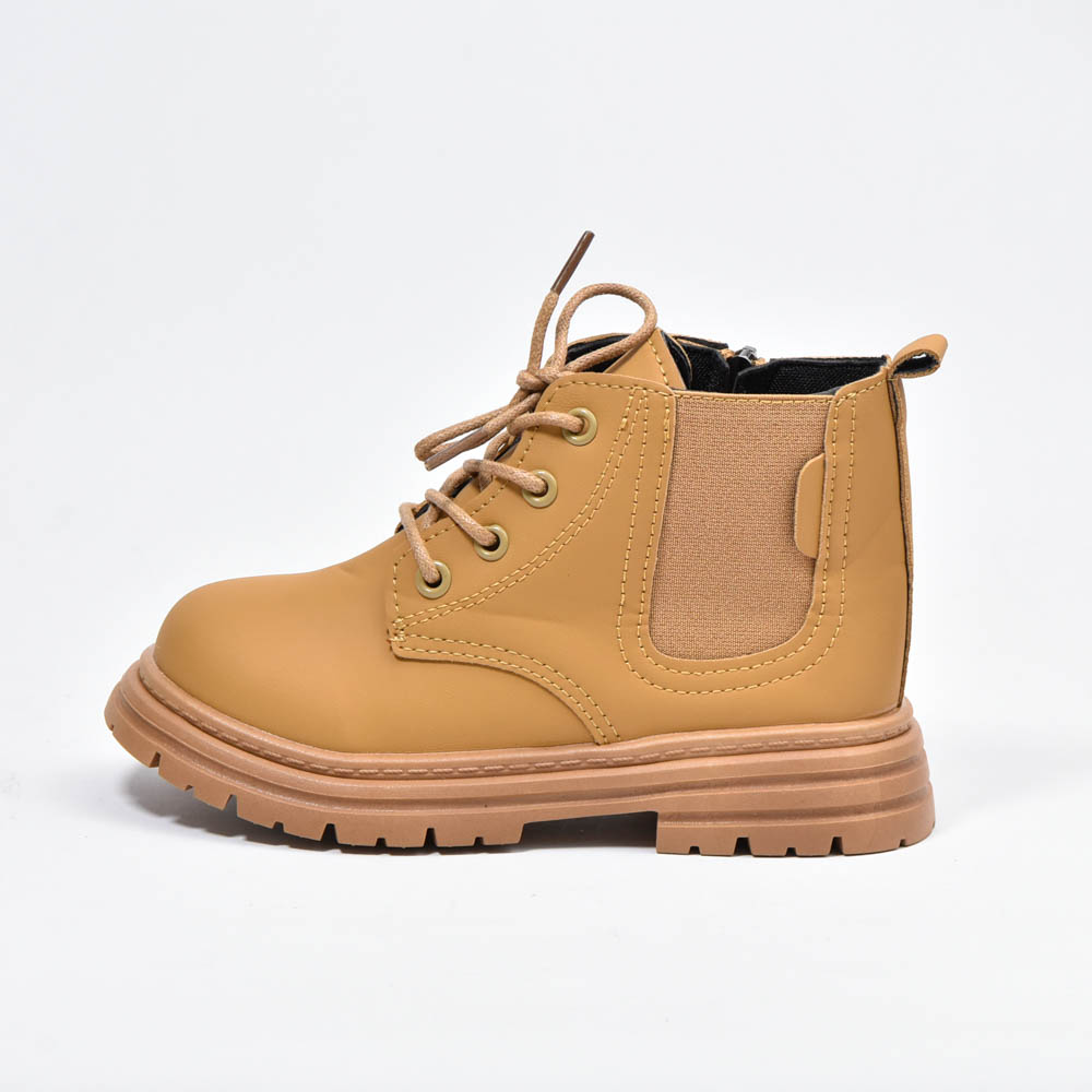 Bottes coordonnantes à lacets Marron Enfants 