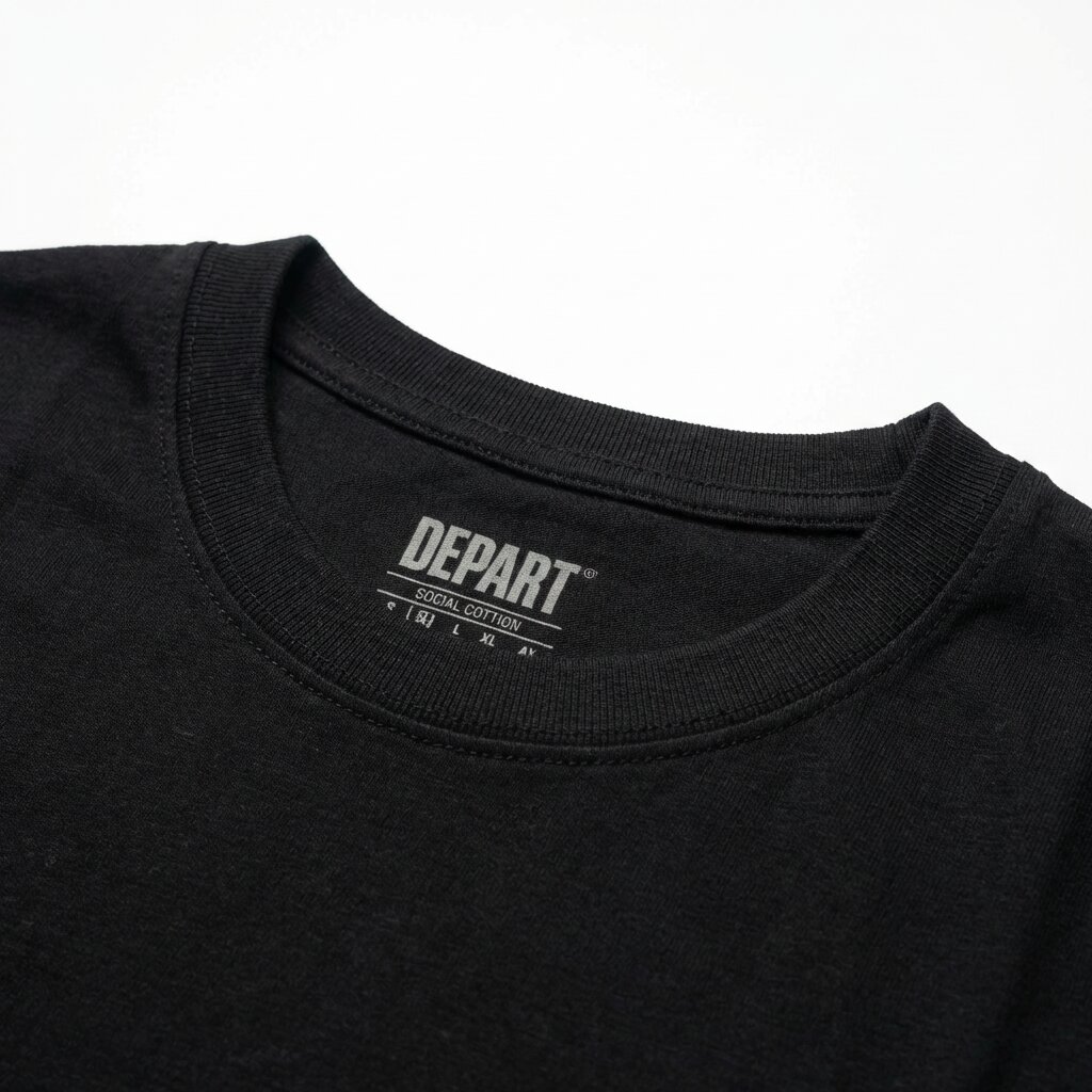 DEPART T-SHIRT HOMME NOIR 100% COTON SIMPLE