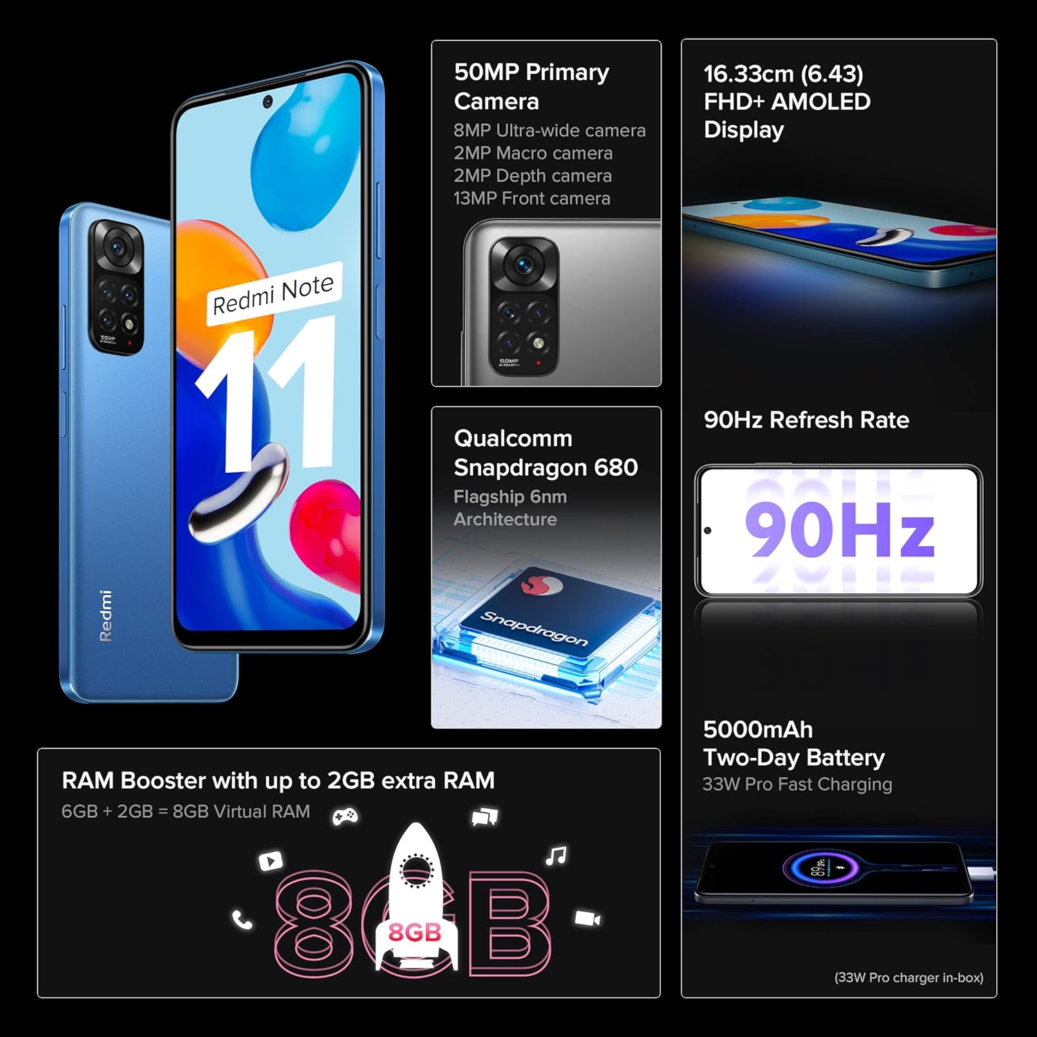 Redmi Note 11 6 /128 GB Horizon Blue