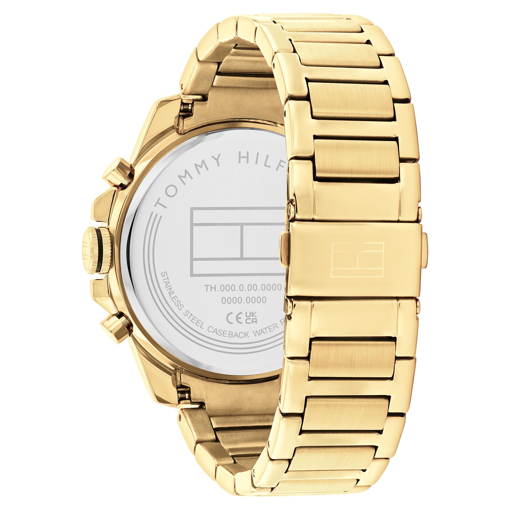 Montre Tommy Hilfiger Gold Steel Black Dial Multi-function