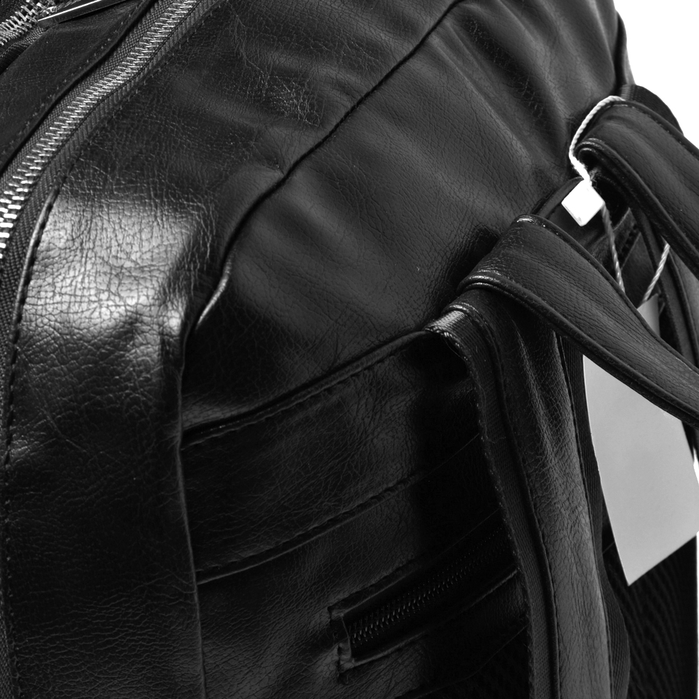 Sac à dos en cuir noir