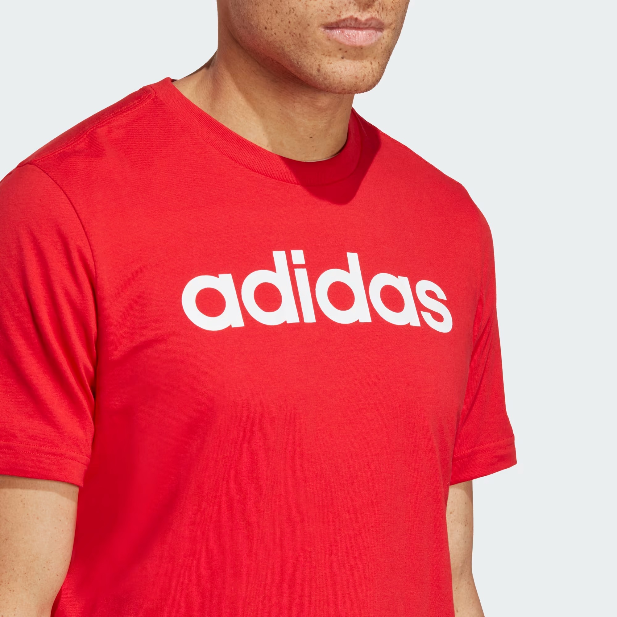 ADIDAS Essentials Single Jersey Linear Embroidered Logo Tee