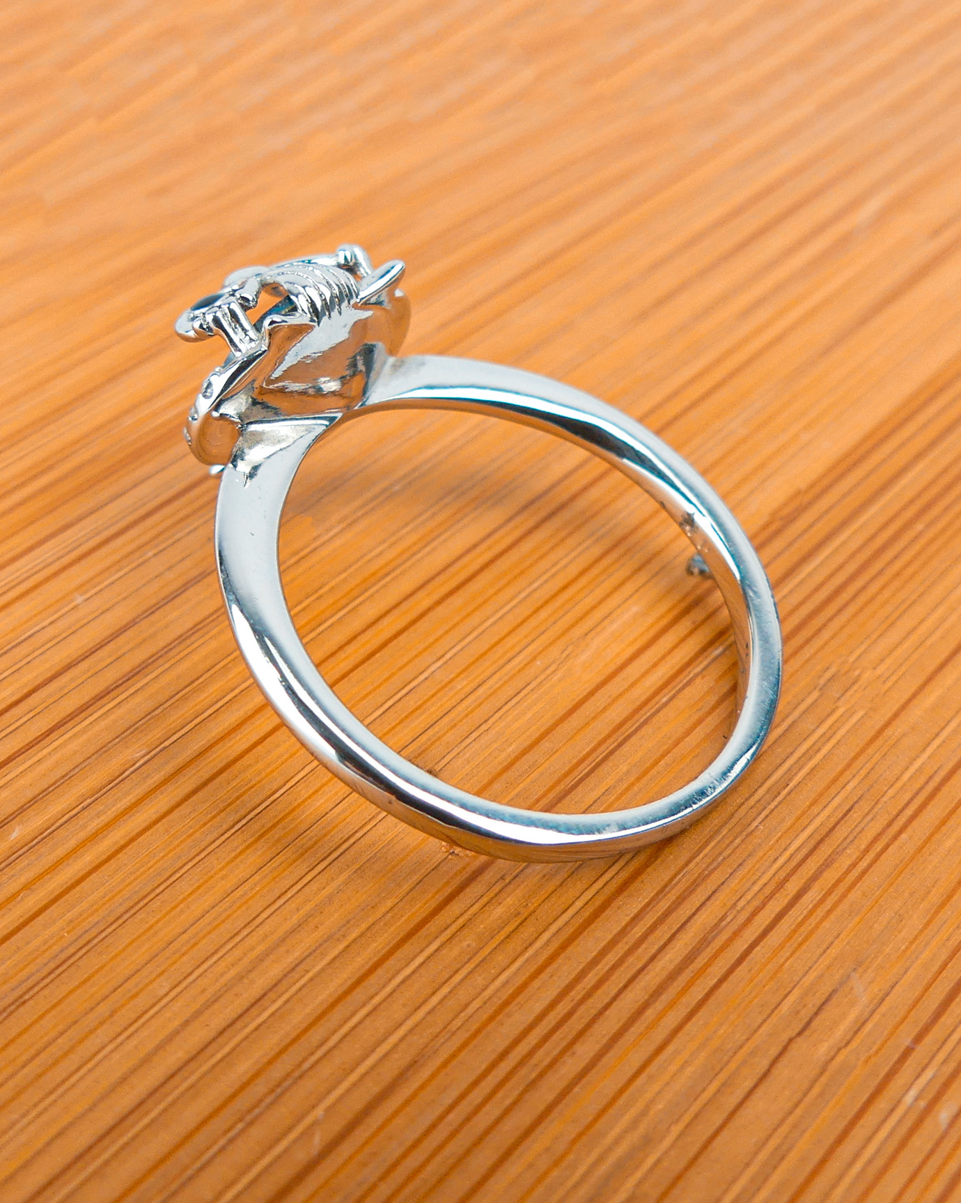 bague pierre hibou bleu nuit