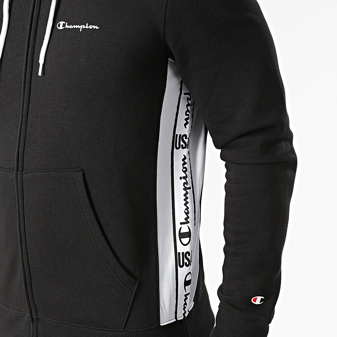 CHAMPION - Hooded Full Zip NBK/NBK/NB