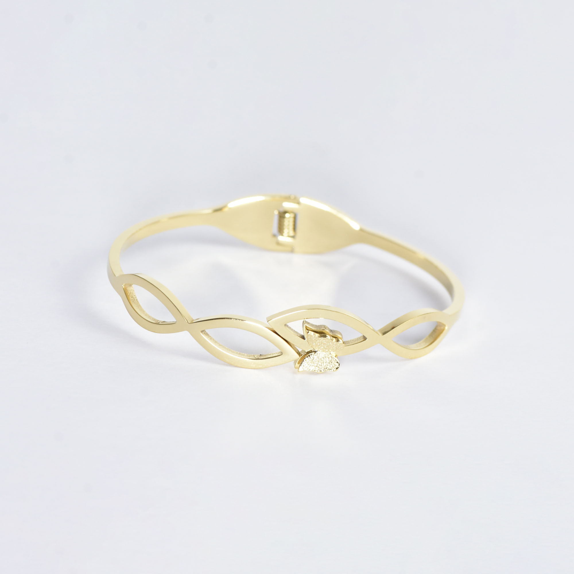 BRACELET PAPILLIONS SUR FEUILLES D'ARBRE