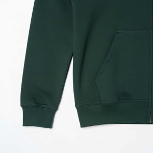 Sweat à capuche zippé homme VERT