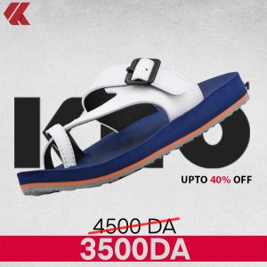 CLAQUETTE AA51M WHITE-NAVY BLUE KITO