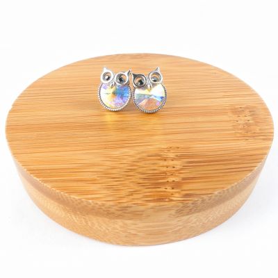 boucle d'oreille hibou blanc