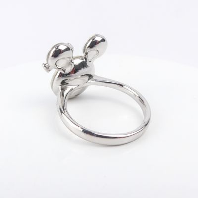 bague mickey mousse blanc
