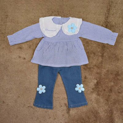 ENSEMBLE 2 pcs bleu a carreaux