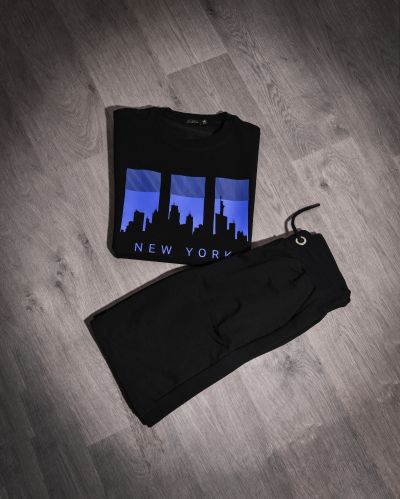 ENSEMBLE NOIR ET BLEU NEW YORK 