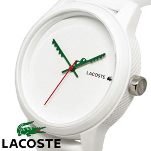 Lacoste Montre Analogique à Quartz pour Homme avec Bracelet en Silicone Blanc