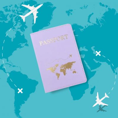 Étui à passeport world (violet)
