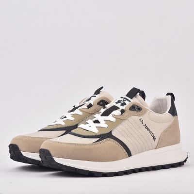 LA MARTINA SCARPA UOMO CAMOSCIO TEX FABRIC BEIGE 