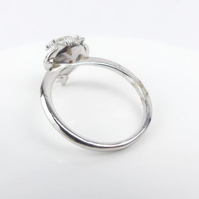 bague pierre hibou blanc