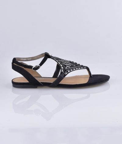 Sandale femme Merry Scott noire et argent 81510252s