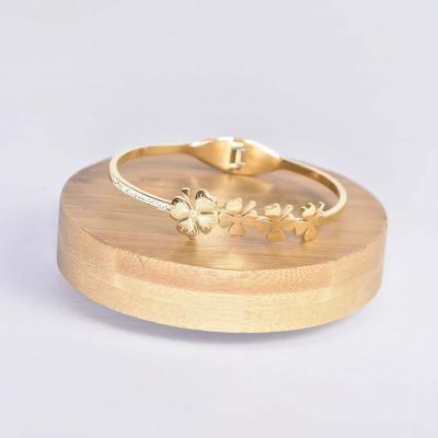 BRACELET TRÈFLE QUADRUPLE BONHEUR