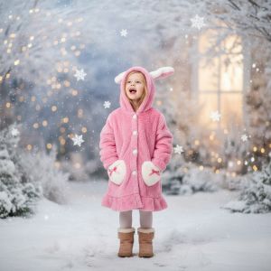 robe fourrure rose foncé (lapin)