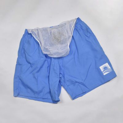 SHORT BLEU MOTIF SOLEIL