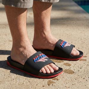 HI TEC HERITAGE SLIDE BLACK RED BLUE