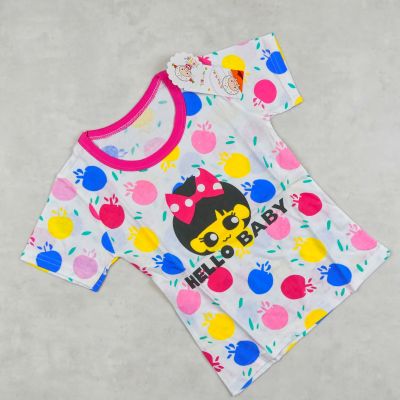 ENSMBLE MOTIF HELLO BABY multicolore