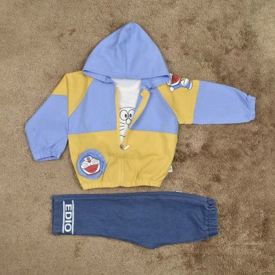 ENSEMBLE Doraemon 3 pieces bleu-jaune