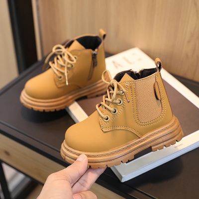 Bottes coordonnantes à lacets Marron Enfants 