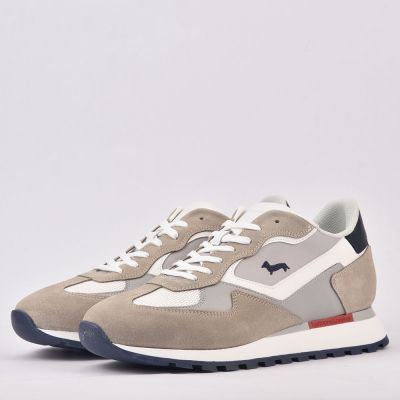 HARMONT AND BLAINE SCARPA UOMO CALF   BEIGE  BIANCO 