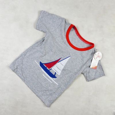 ENSEMBLE GRIS MOTIF BATEAU 